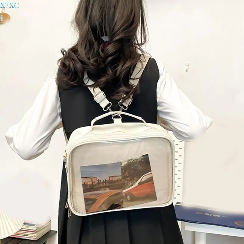 

X7XC Multi-Purpose Ita Backpacks Pin Display Bag Multi-Purpose Backpacks Crossbody Bag for Girl