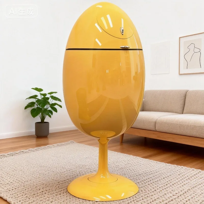 

Мусорное ведро в форме яйца динозавра, пластиковое, для гостиной и кухни, роскошное, креативное, большой емкости, для ванной комнаты, с крышкой