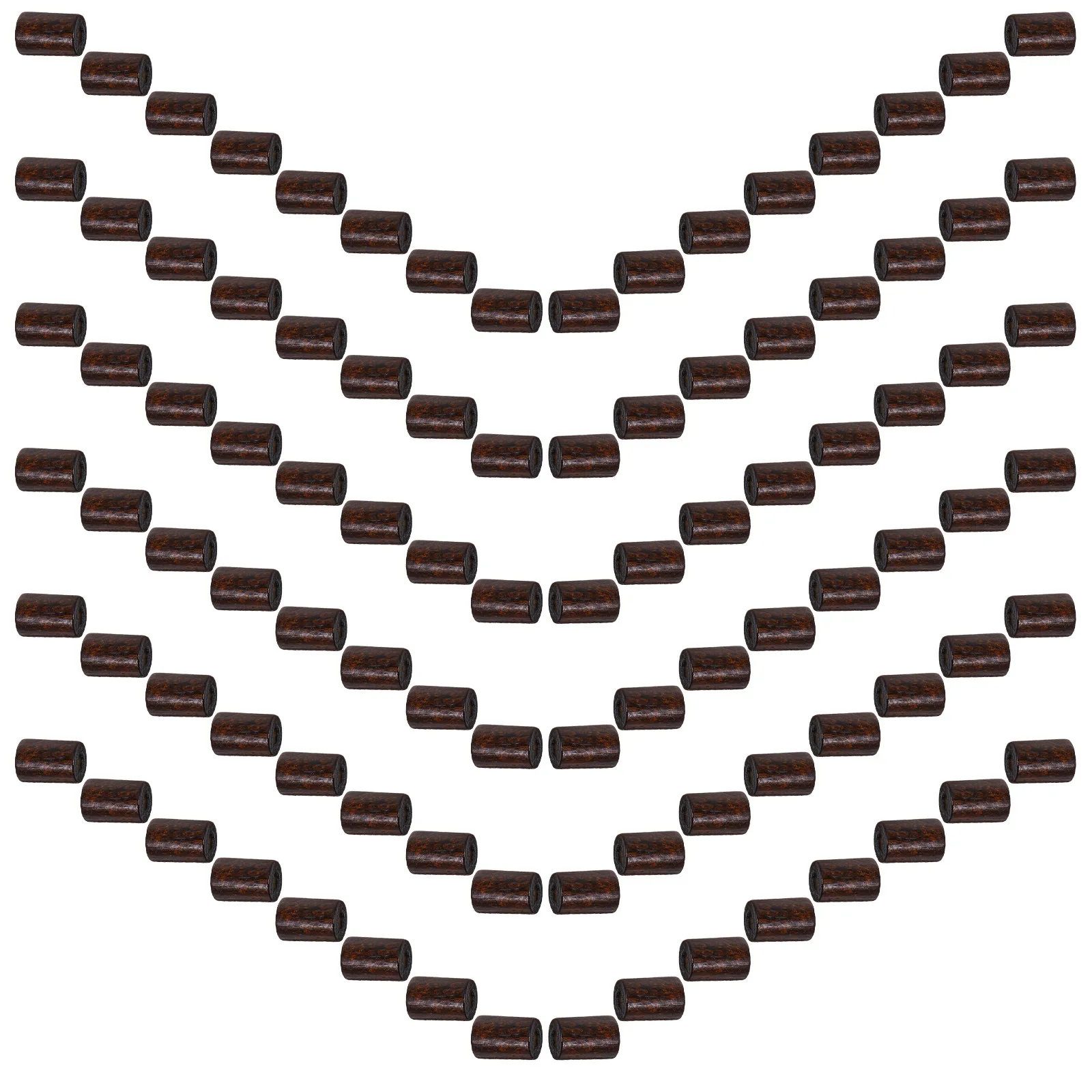 

400 шт. деревянных бусин-трубок, цилиндрические, натурального коричневого цвета, с большим отверстием, для изготовления украшений, браслетов, ожерелий, рукоделия