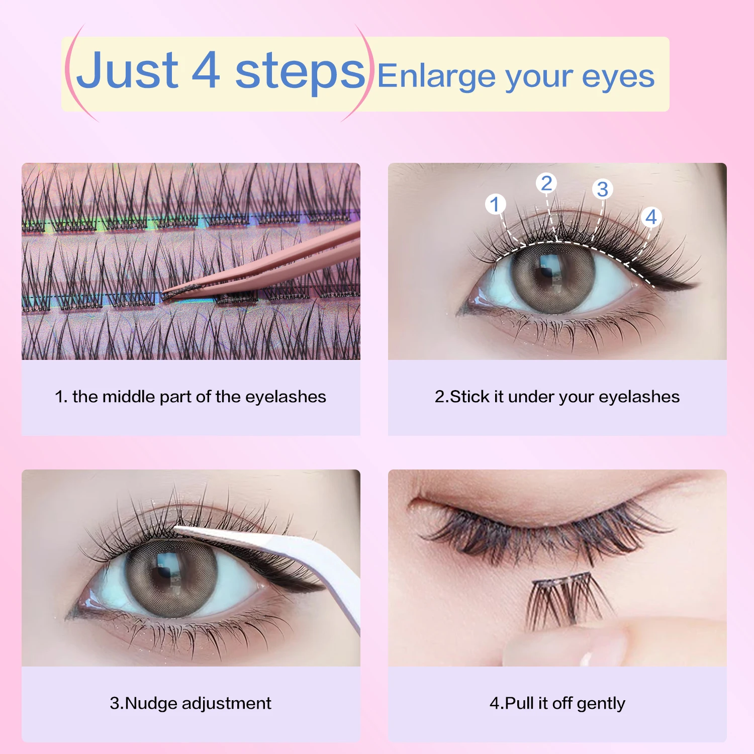 120 個接着済みまつげ 10-12 ミリメートルクロスまつげソフトで軽い自然まつげ着用接着剤不要まつげ韓国メイクツール