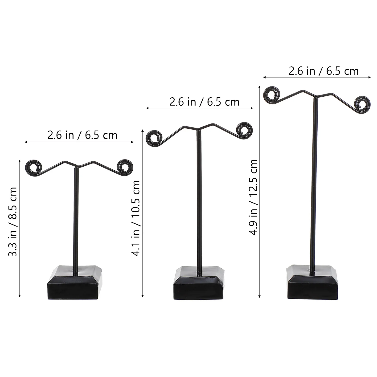 3 قطعة رف المجوهرات تقف الاكريليك تصنيع المعادن حساسة القرط المنظم القرط رف شاشة حامل عرض المجوهرات #2