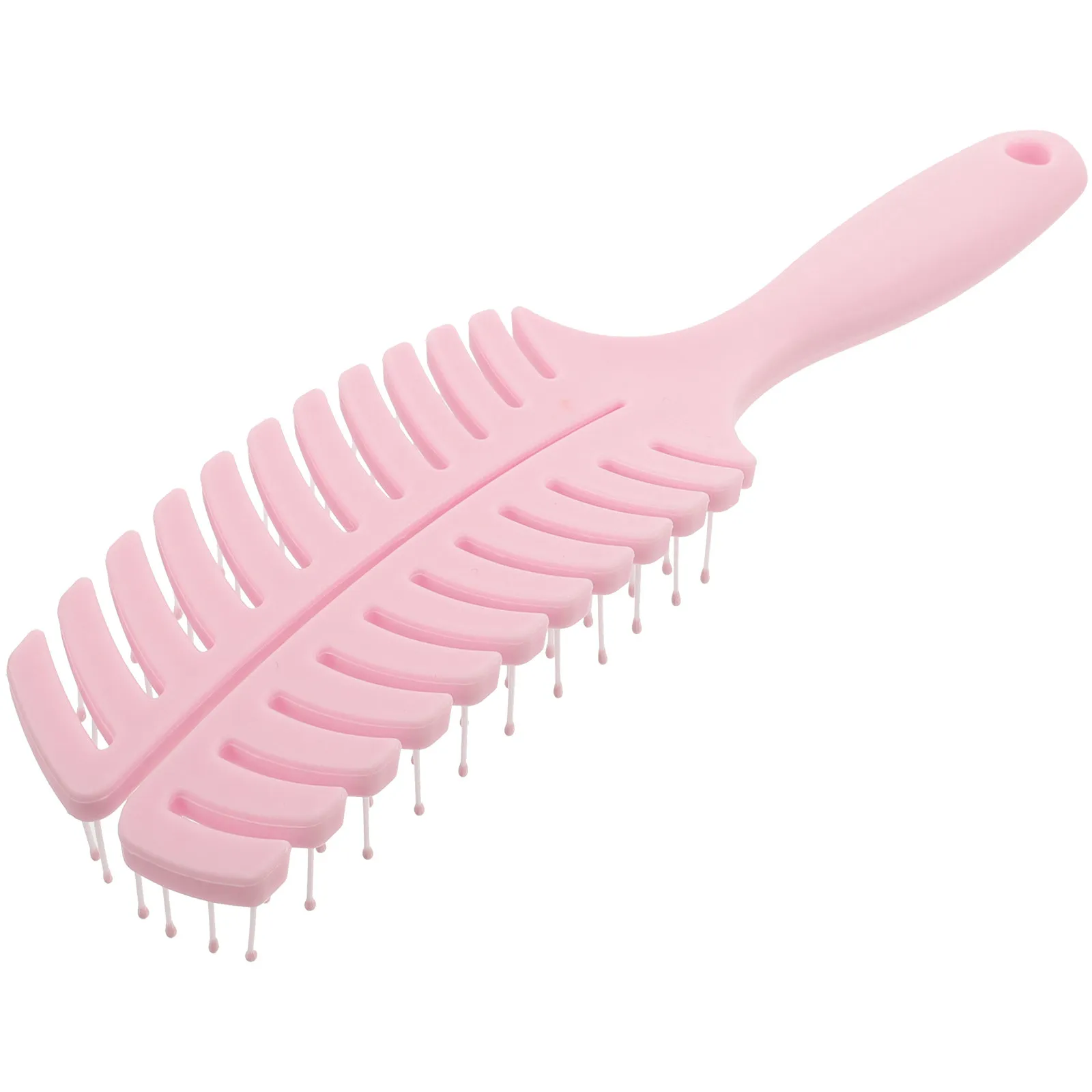 

Rib Hair Comb Scalp Massager Pink Detangle Long Curly Hair Brush Shower D ruff Scrubber Clean Styling Tool for Men Women