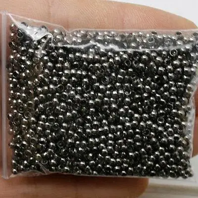 

900Pcs 2.4mm black crimp metal beads findings h0278