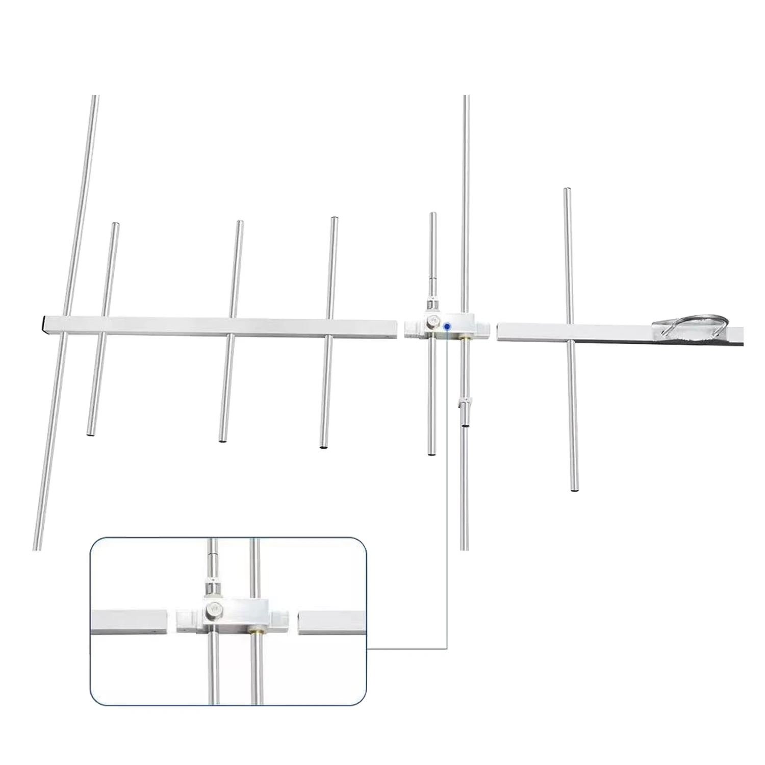 VHF UHF 듀얼 밴드 GMRS 무전기 모바일 라디오 지향성 안테나 144/430MHz 9.0dB VHF 11.5dB UHF 100W 8-엘리먼트 야기 안테나