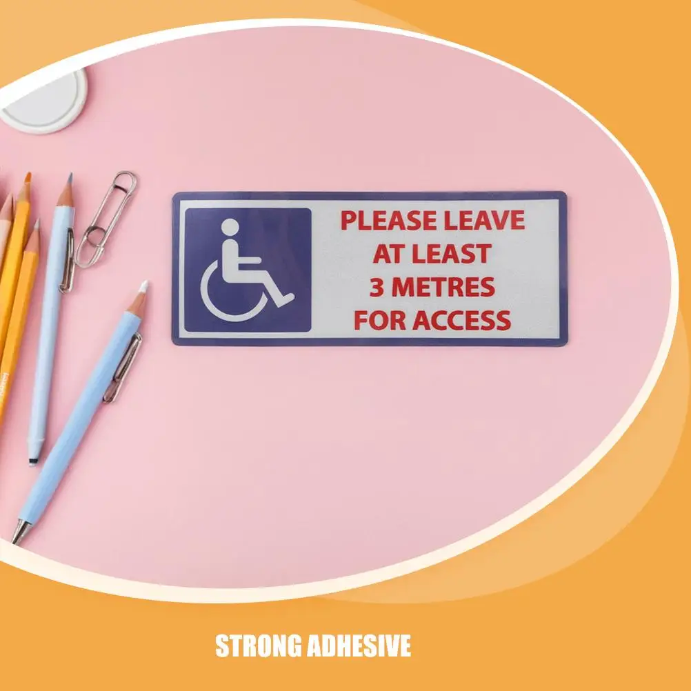 4 Pcs Decal Sticker Safety Signals Disabled Signage Reflective Disabled Signage Handicap Decals Pvc Traffic Signs