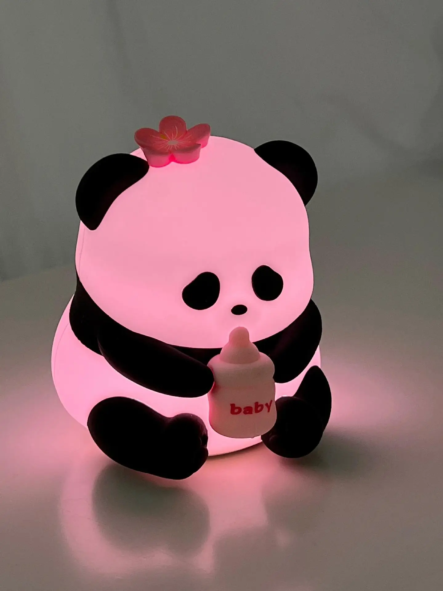 2024 Huahua Panda Night Lamp Cartoon Bedroom Atmosphere Lights Children's Gifts Clap Lights With Sleeping Night Lights Regularly