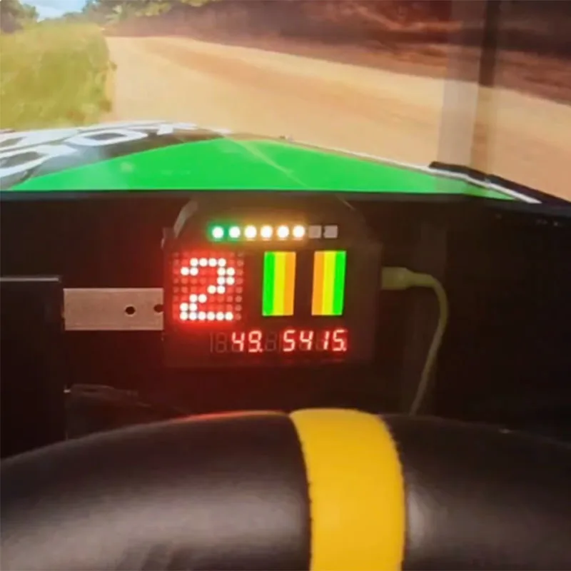 Tablero de juegos de carreras Sim Racing, medidores de pantalla de velocidad LED, tablero de visualización del volante del coche para Thrustmaster para Logitech