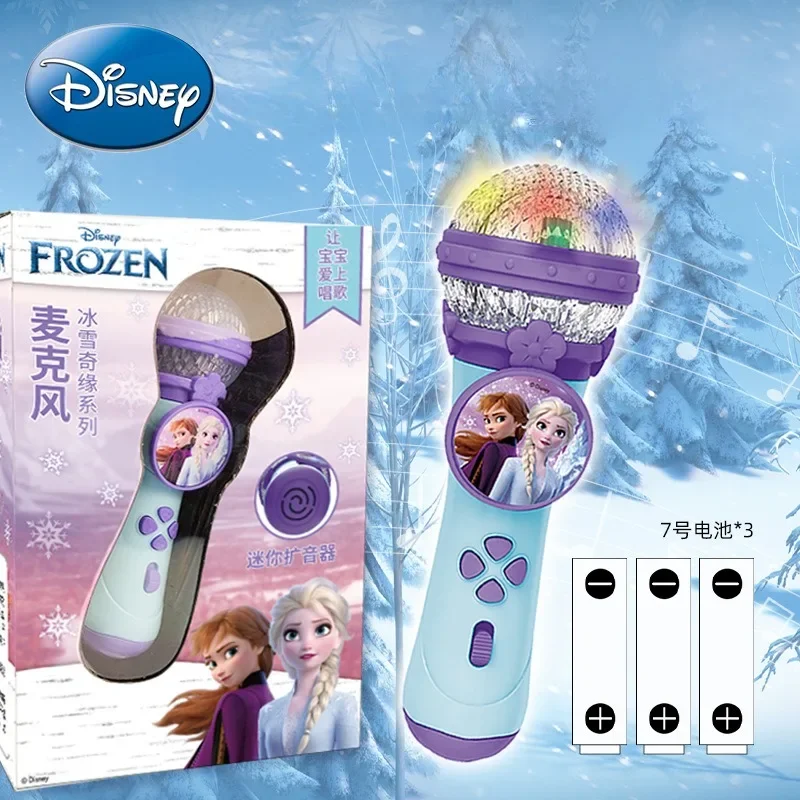 Hot Sales Disney GirlsToys Frozen 2 Elsa Anna Olaf Girls Princess Toys Singing Microphone Music Amplified Baby Ktv  Kids Gift