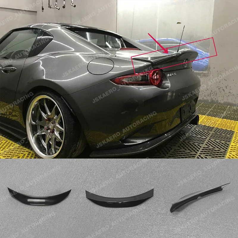 Rear Trunk Spoiler Duckbill Wing Lip FRP Unpainted For Mazda MX5 ND RF Miata