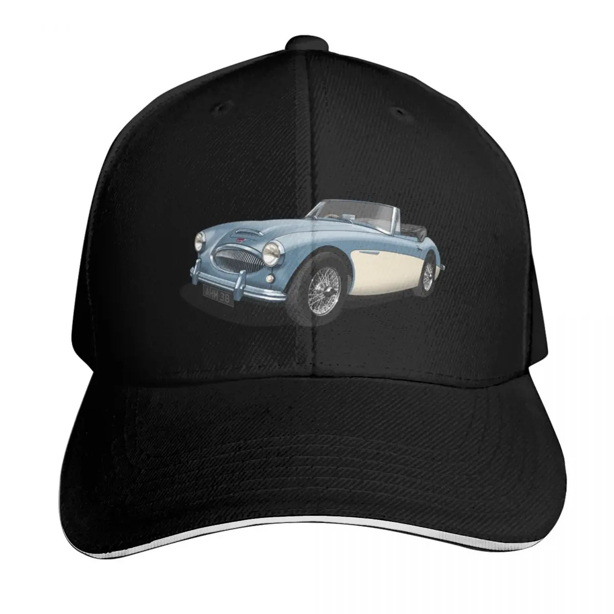 Austin Healey 3000 Mk3 in Healey Blue and White Baseball Cap Lightweight Packable Gift for Him Her Casual Daily Wear