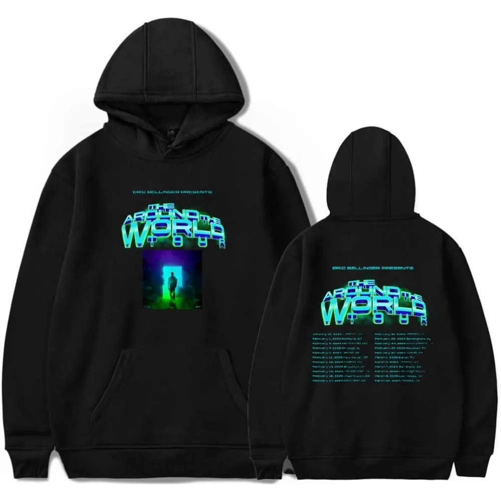 

Eric Bellinger Around The World Tour 2025 Merch Hoodie Women Men Long Sleeve Sweatshirt Fashion Pullover Clothes