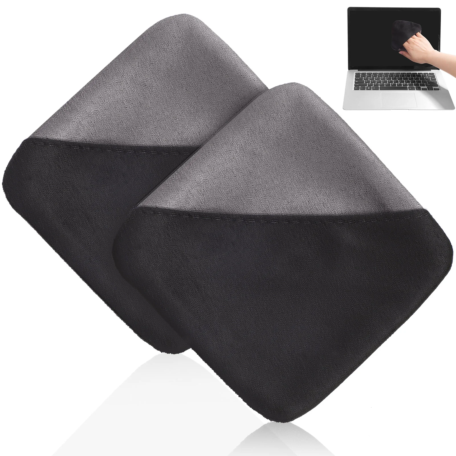 

2 Pcs Computer Screen Cleaning Cloth Car Wipes Interior Cleaner Eyeglass Glasses Detergent