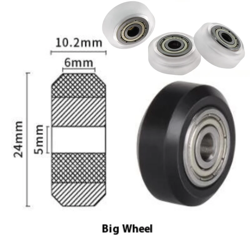 

625ZZ CNC Plastic POM Big Small Wheel With Bearing Idler V-Slot Aluminum Profile Perlin Pulley For 3D Printer Ender3 V2