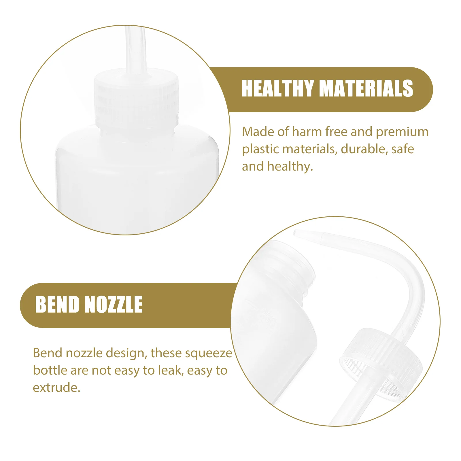 

3pcs Plastic Squeeze Leak-Proof Lightweight Portable Reusable Washing Narrow Tip Labs Wash Bottle Empty Squeeze Bottle