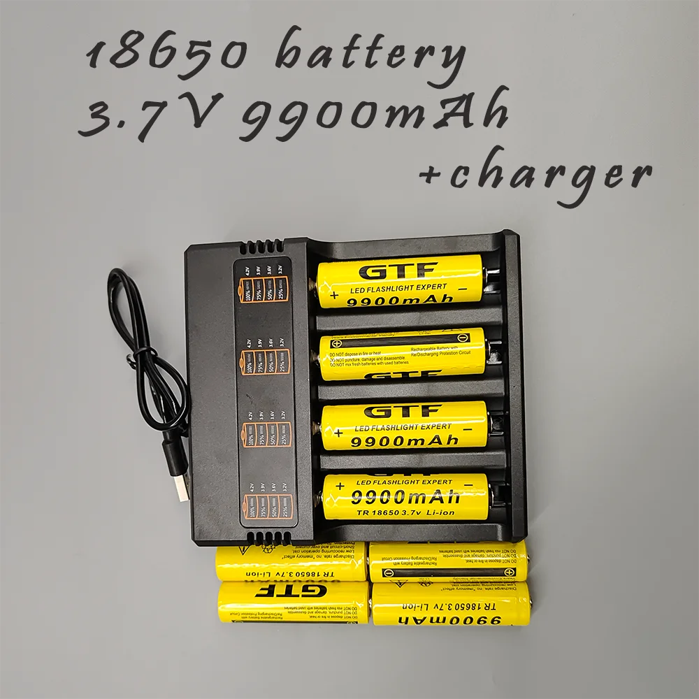 بطارية 18650 قابلة لإعادة الشحن (3.7 فولت 9900 مللي أمبير): مثالية لمصابيح LED وأضواء التخييم ومجموعات الطوارئ - اطلب اليوم!