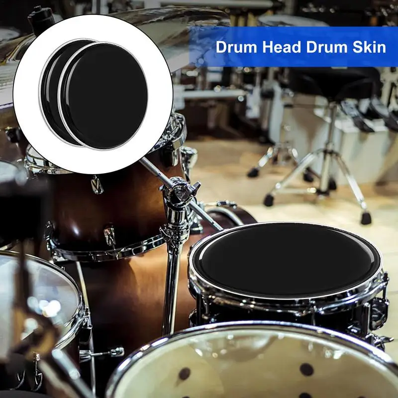 Drum Heads Replacement Skin Clear Sound Percussion Accessories Drumhead Replacements Skins Drum Repairing Skin Attachment 2pcs