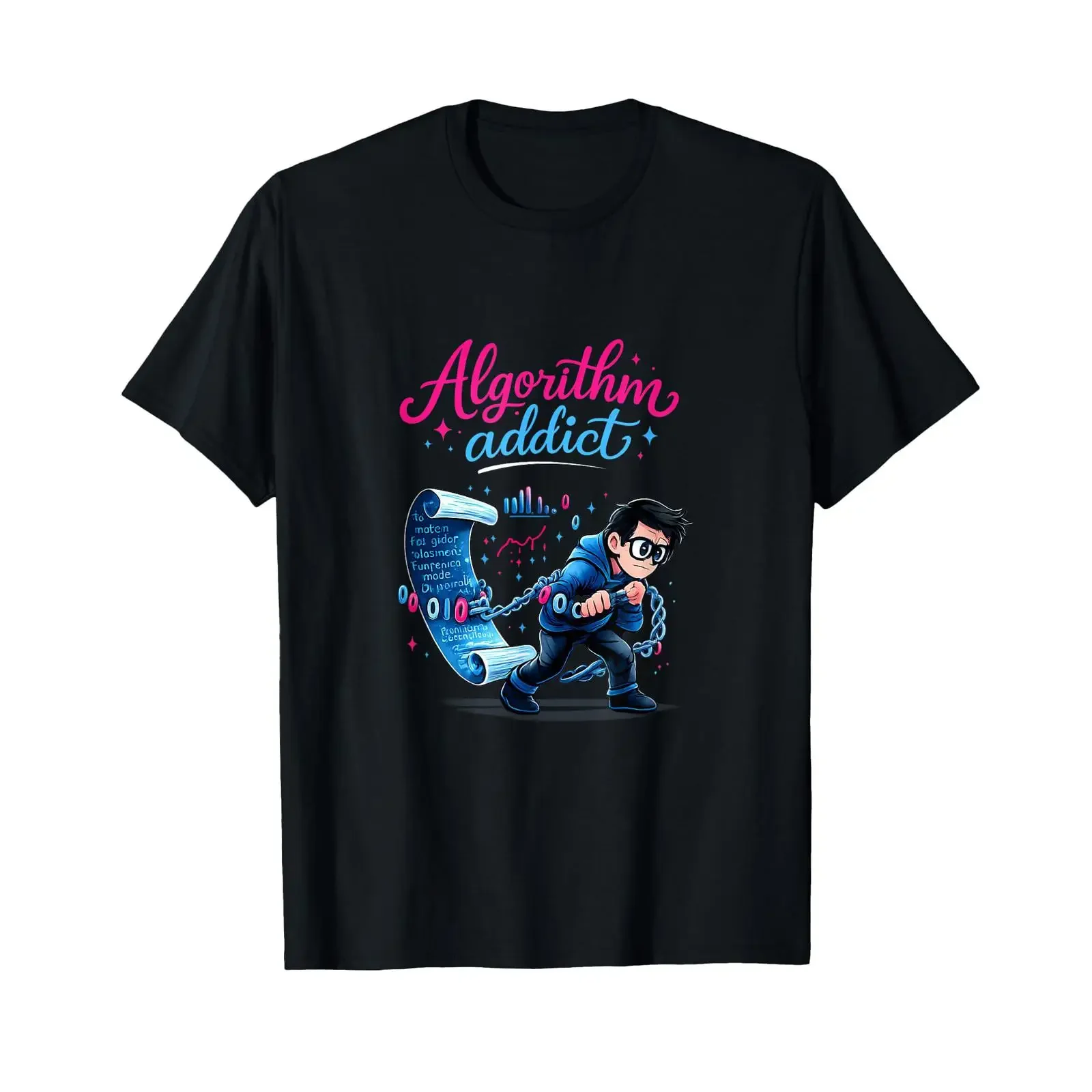 T-shirt Algorithm Addict Data Science Numbers vintage délavé doux streetwear confortable décontracté unisexe extensible polyvalent
