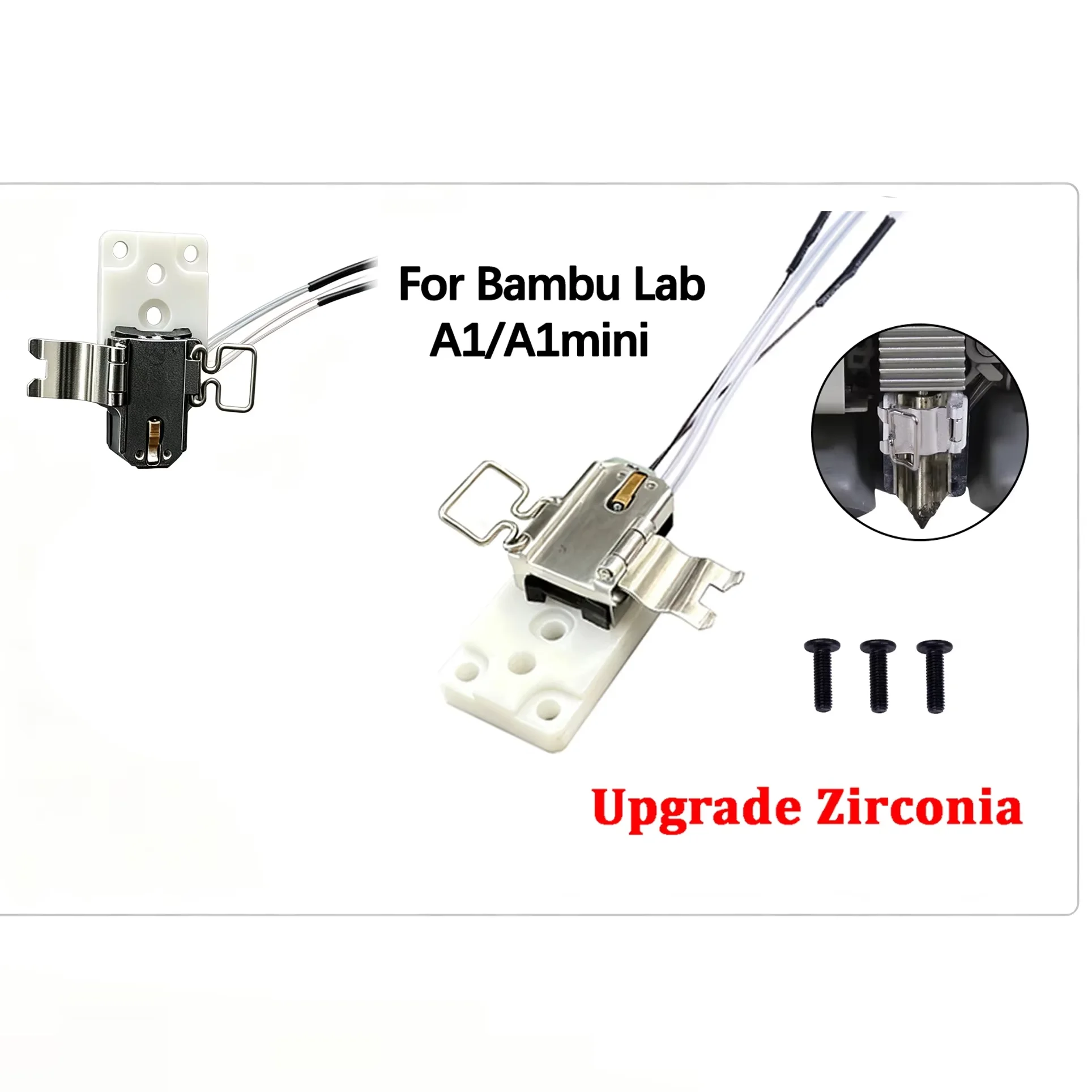 Hotend Mounting Heating Assembly Replacement Accessories For Bambu Lab A1/A1 Mini 3D Printer Print Head Heating Module