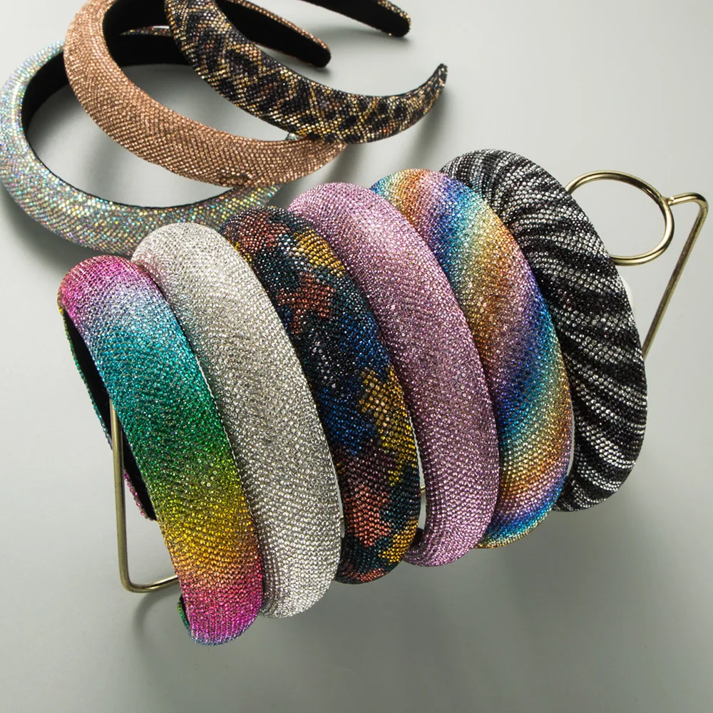 Women'S Accessories Rainbow Shops - عصابة رأس فاخرة مبطنة بألوان قوس