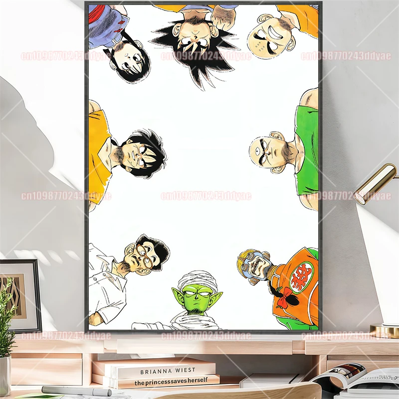 Hd impressão dragon ball infância bonito goku cartaz pintura em tela presente das crianças arte da parede sala de estar quarto decoração clássica