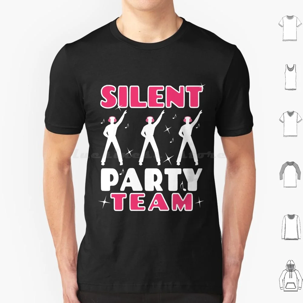 

Pink Silent Party Team T Shirt 6xl Cotton Cool Tee 70s Disco Costume Silent Silent Party Silent Disco Silent Disco Event Disco