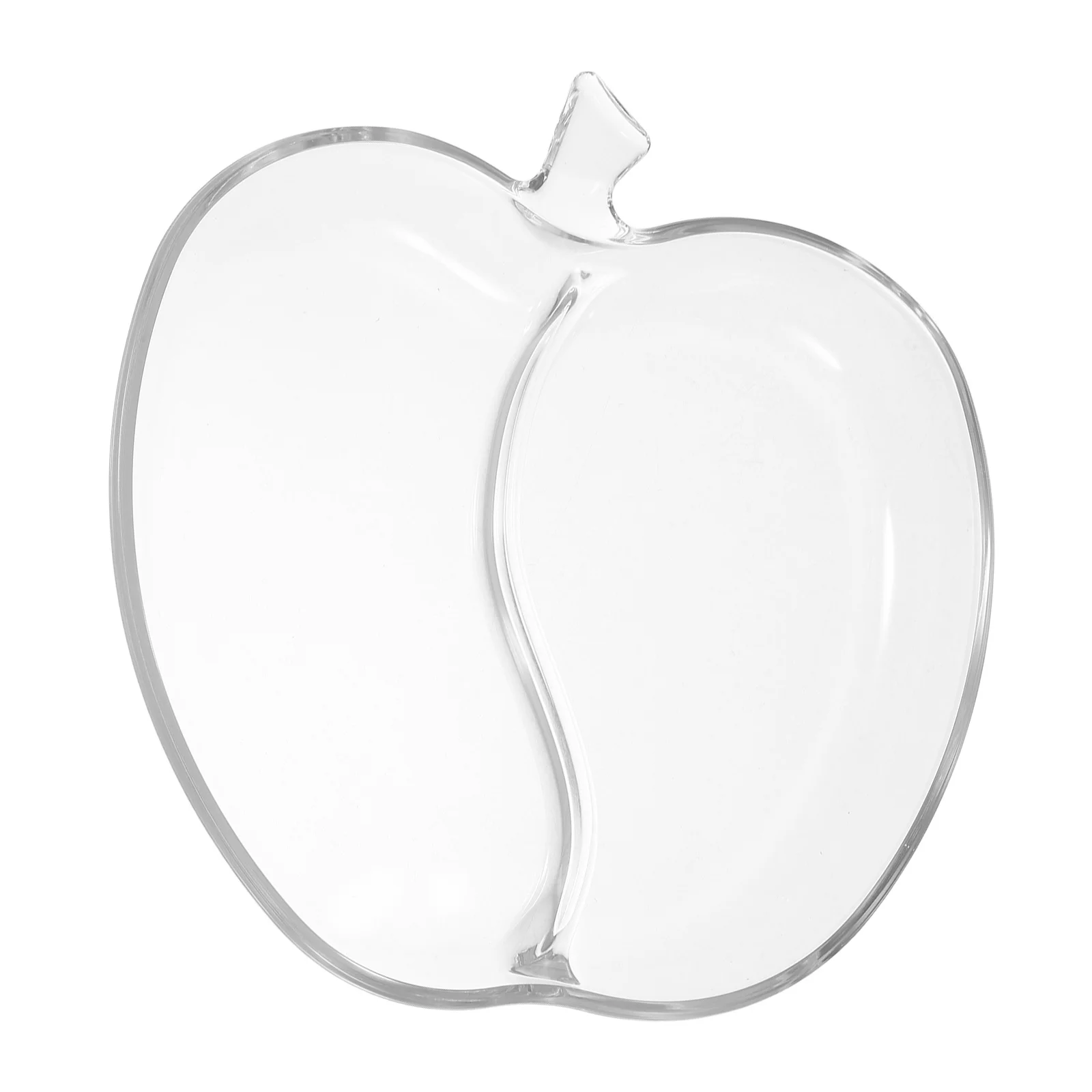 

Glass Apple Shape Fruit Bowl Transparent Holiday Candy Dish Decorative Christmas Snack Appetizer Plate Festive Serving Tray