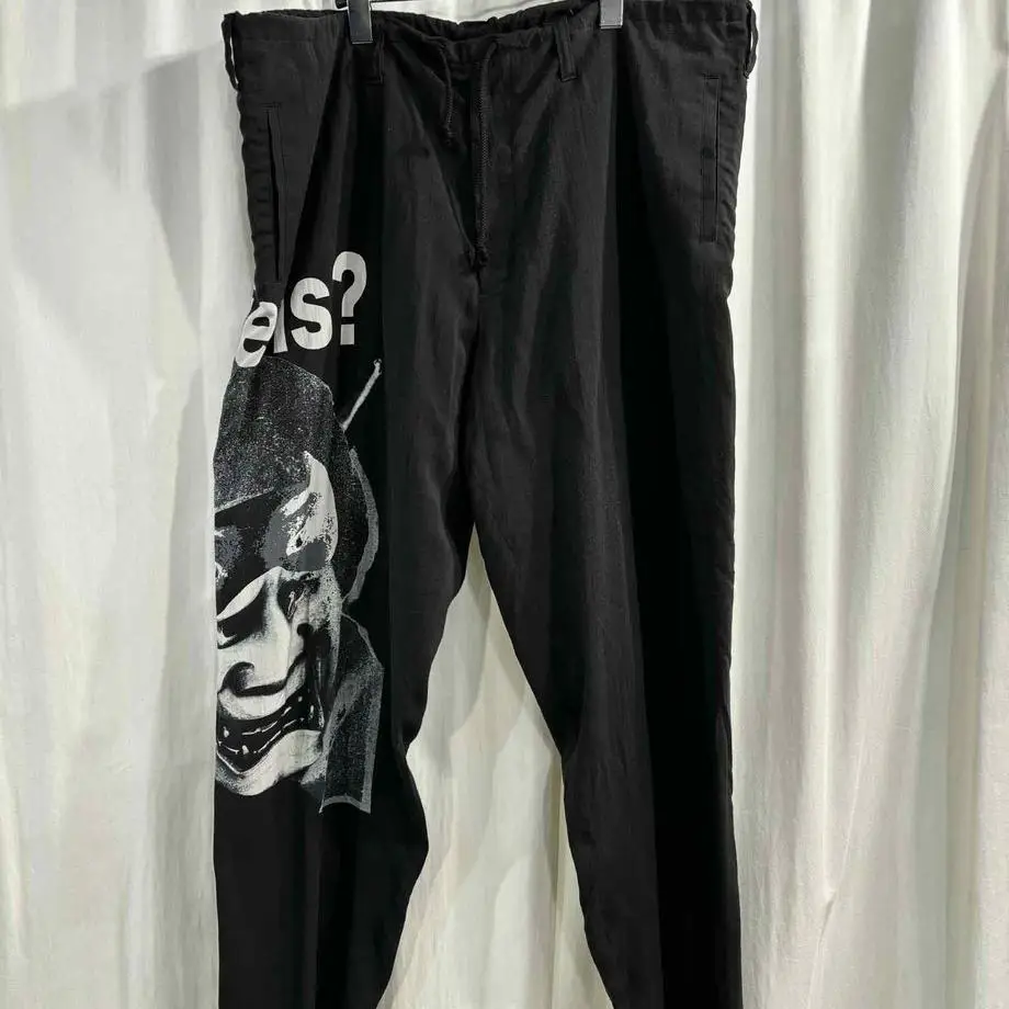 

ТОП-ЯМАМОТО ® Персонализированные повседневные брюки в стиле щиколотки — черные с портретным принтом — стильные брюки