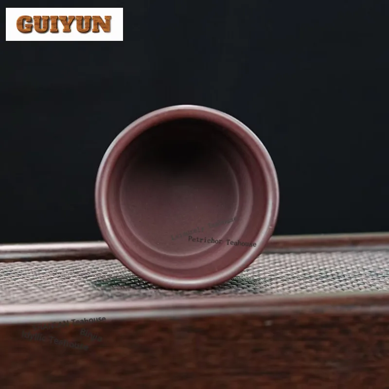 120ml Yixing Purple Clay Lotus Golden Toad Teacup Retro Tea Bowl Tea Cup Set Tea-tasting Smelling Cup Jianzhan Master Cups Craft