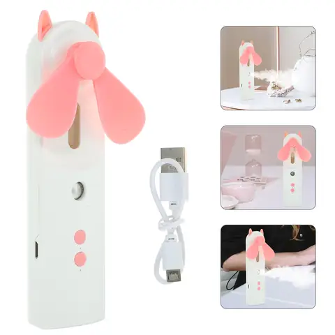 휴대용 쿨러 경량 팬 ABS 물 안개 자연 바람 미니 USB 충전식 여름 야외 여행 스포츠 이벤트 필수