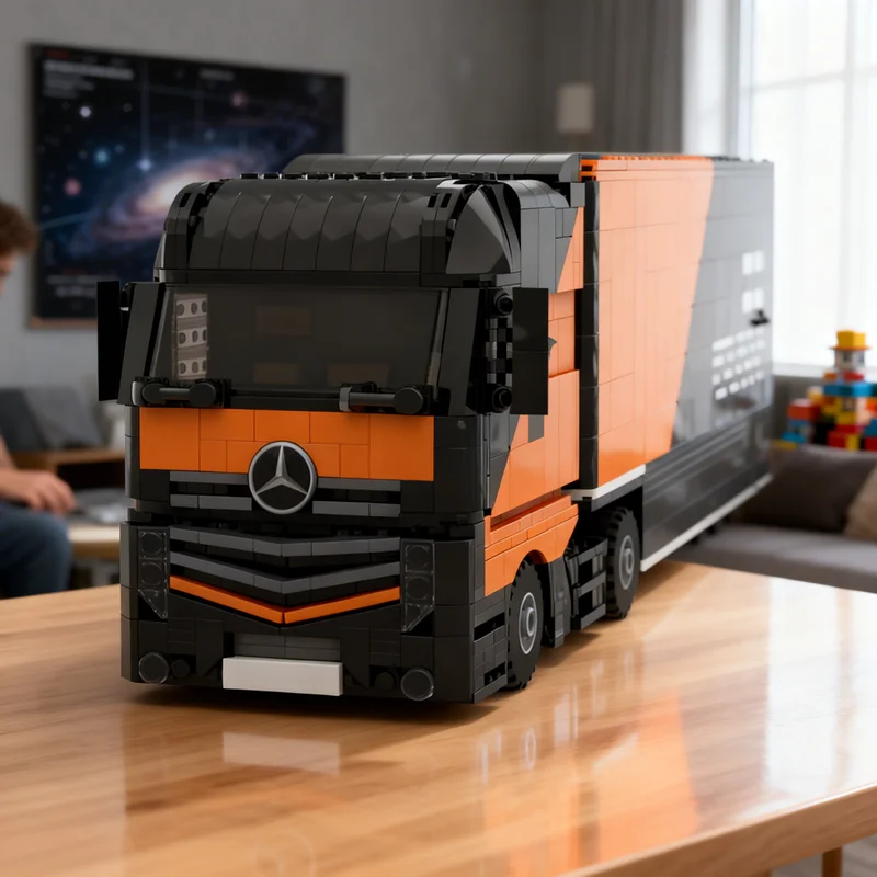 

2918 деталей MOC: Модель гоночного грузовика Формулы-1 Ландо Норриса, серия City Champions. Конструктор для творчества, подарок, декор для демонстрации. Премиум-класс для взрослых и детей, для рабочего стола.