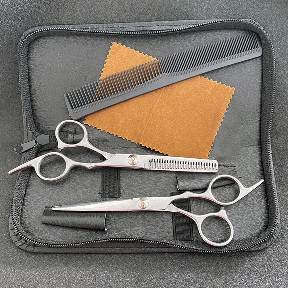 

Hairdressing Scissors Set 6-Inch Stainless Steel Barber Shears For Salon Home Use Teeth Cut Straight Cut Comb Kit Styling