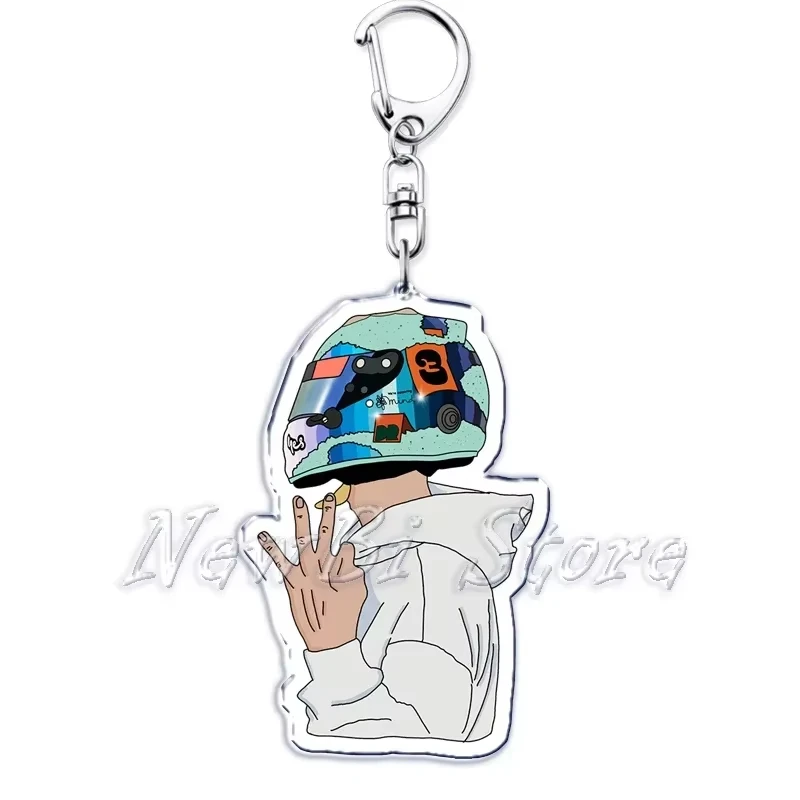 Llaveros Populares de Películas y Jugadores de Motociclismo para Accesorios, Bolsos, Cascos de Bicicleta, Colgantes para Conductor, Joyería y Regalo para Fans