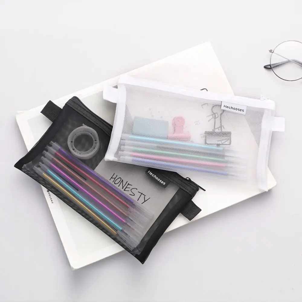 Solid Color Mesh Coin Purse Transparent Change Storage Bag Mini Coin Purse Data Cable Storage Bag Sanitary Napkin Storage Bag