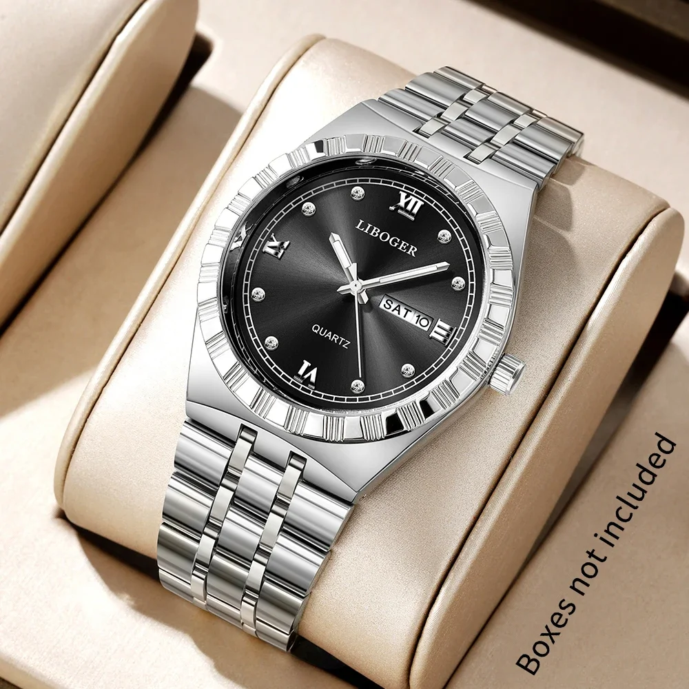 1-piece men's watch, casual and elegant, suitable as a gift for family members, no box included