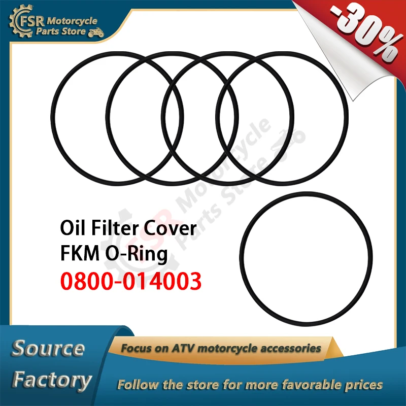Oil Filter Cover FKM O-Ring,FOR CFMoto ATV 191Q Engine 400cc SSV UTV CForce 400 450 800 Fluororubber O-Ring 63x2.5 0800-014003