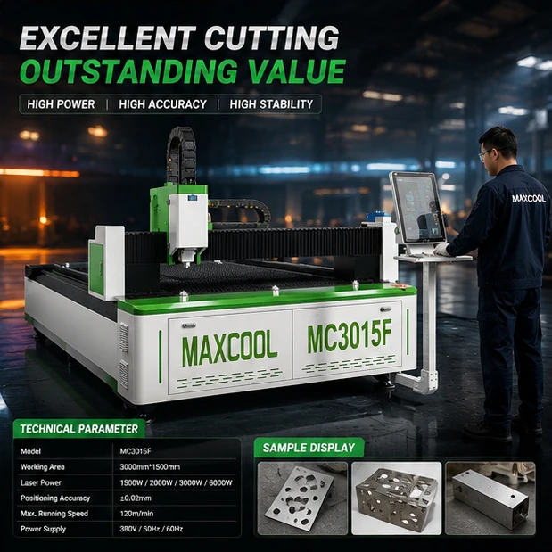 6000W Fiber Laser Cutting Machine MAX Laser Raytools Auto Focus Head High Speed Laser Cutting