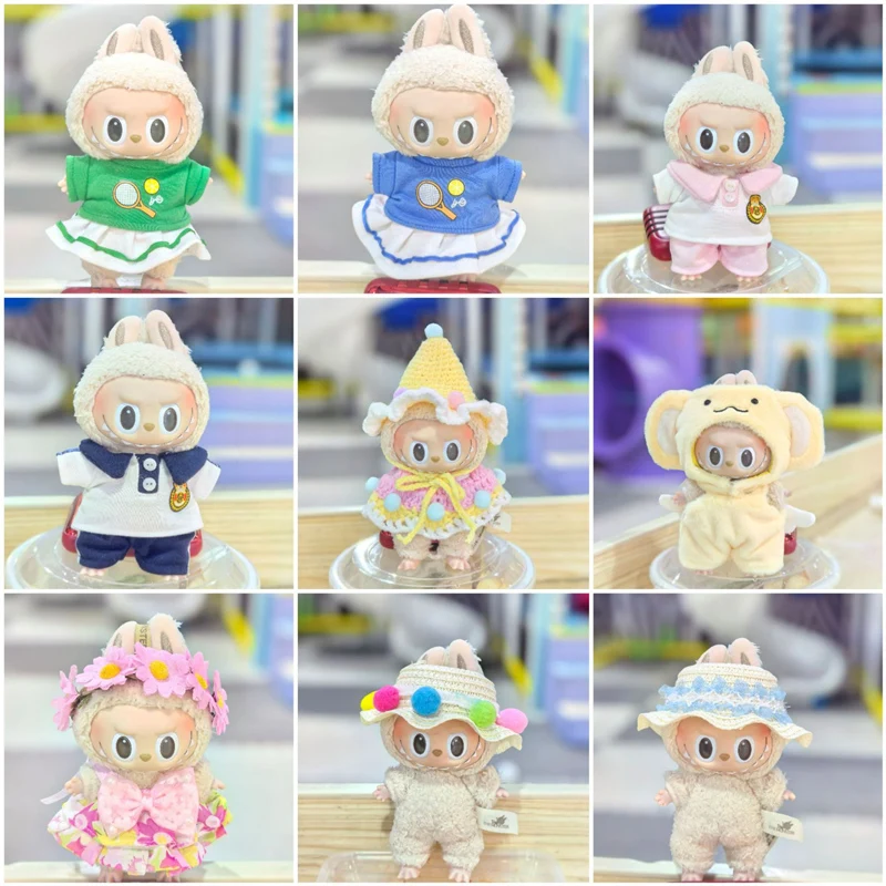 

Mini Plush Doll'S Clothes Outfit Accessories For Labubu V1 V2 Idol Dolls Baseball Uniform Sportswear Knitted Cloak Clothing Gift