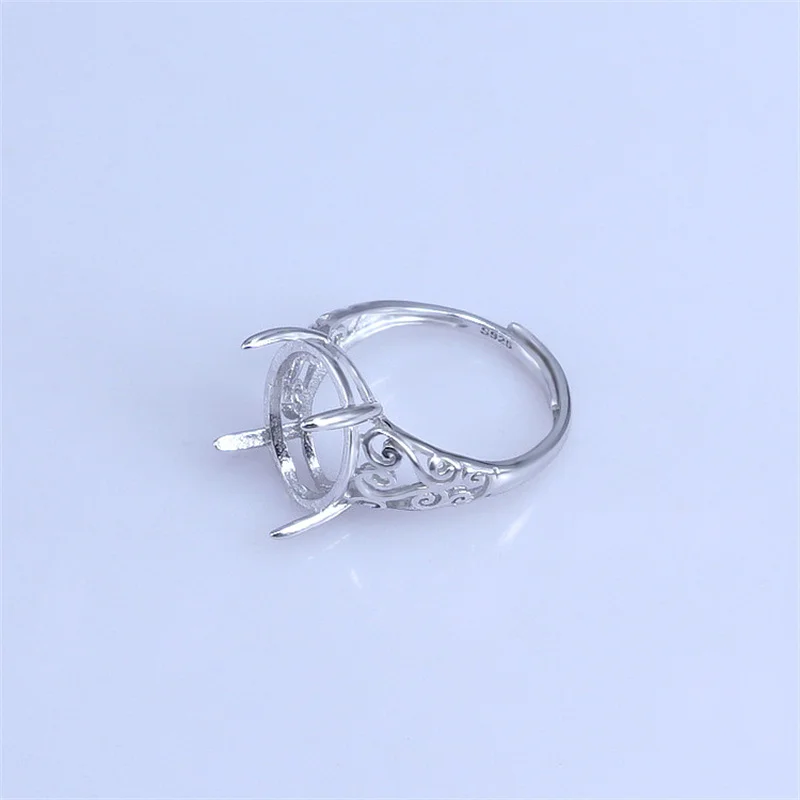 Prong Setting 8*10/11*13/12*15/13*17/15*20mm Gemstone S925 Sterling Silver Ring Empty DIY for Women Fine Charm Jewelry Accessory