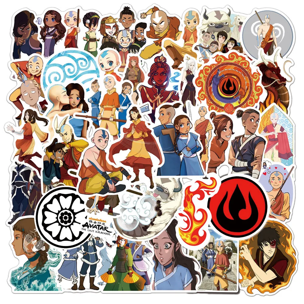 10/30/50pcs  Avatar The Last  Airbender Anime Graffiti Sticker Cartoon Diy Luggage Kids Toys Laptop  Laptop Decal Decor Stickers