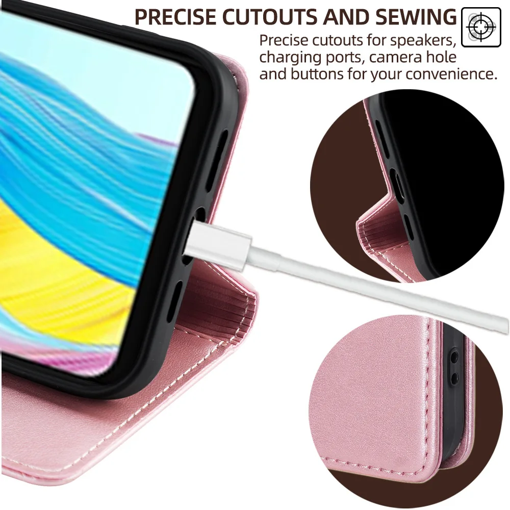 Leather Wallet Cases For Samsung s26 S25 FE S24 Plus S23 Ultra S22 S21 S20 Soft TPU Shockproof SE Luxury Flip Cover Card Slots