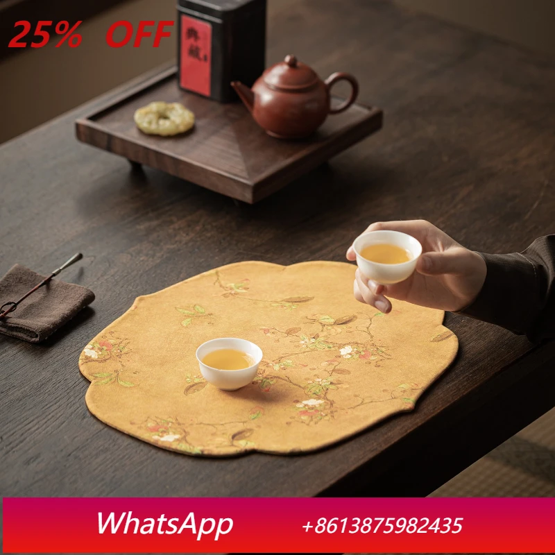 

YJQ lace tea mat new Chinese dry bubble mat home tea table insulation accessories