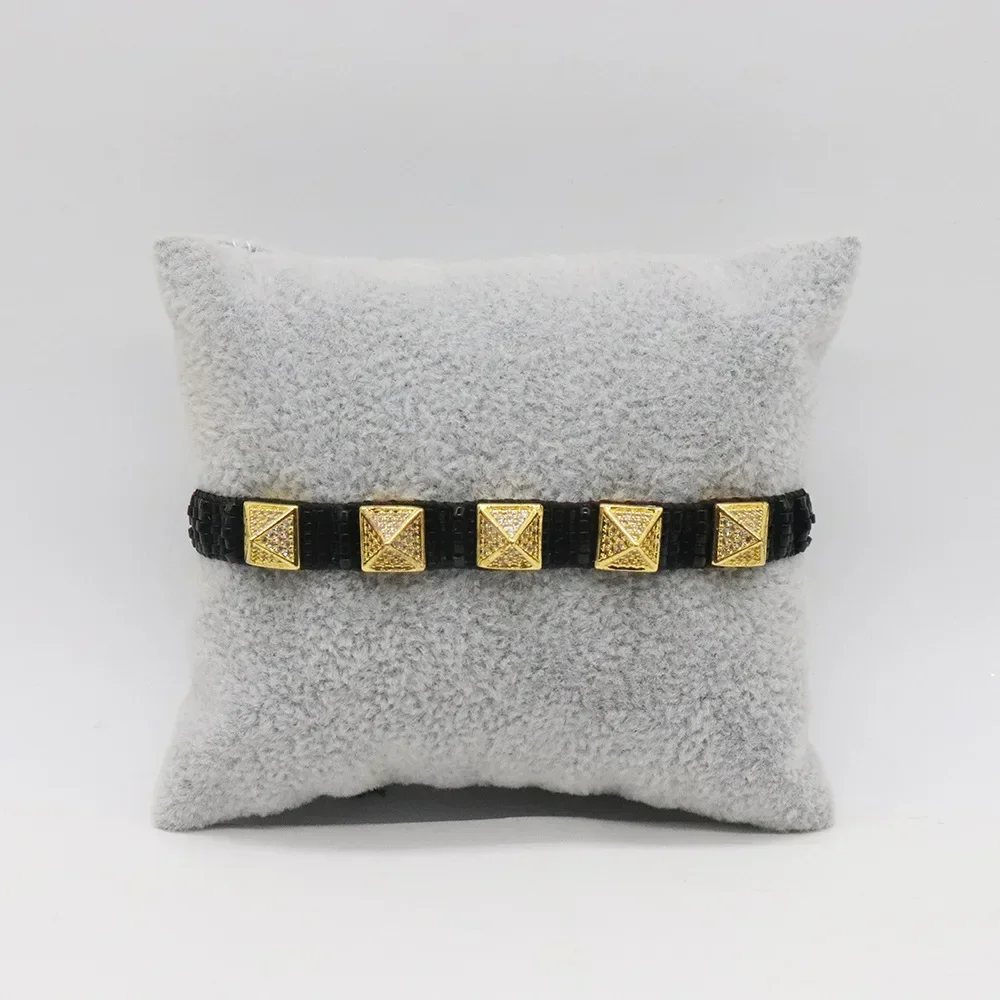 Rice bead bracelet suit  Hand woven  rivet  shell  zircon  five-pointed star  black  Bohemia  Adjustable Female Beaded Bracelet
