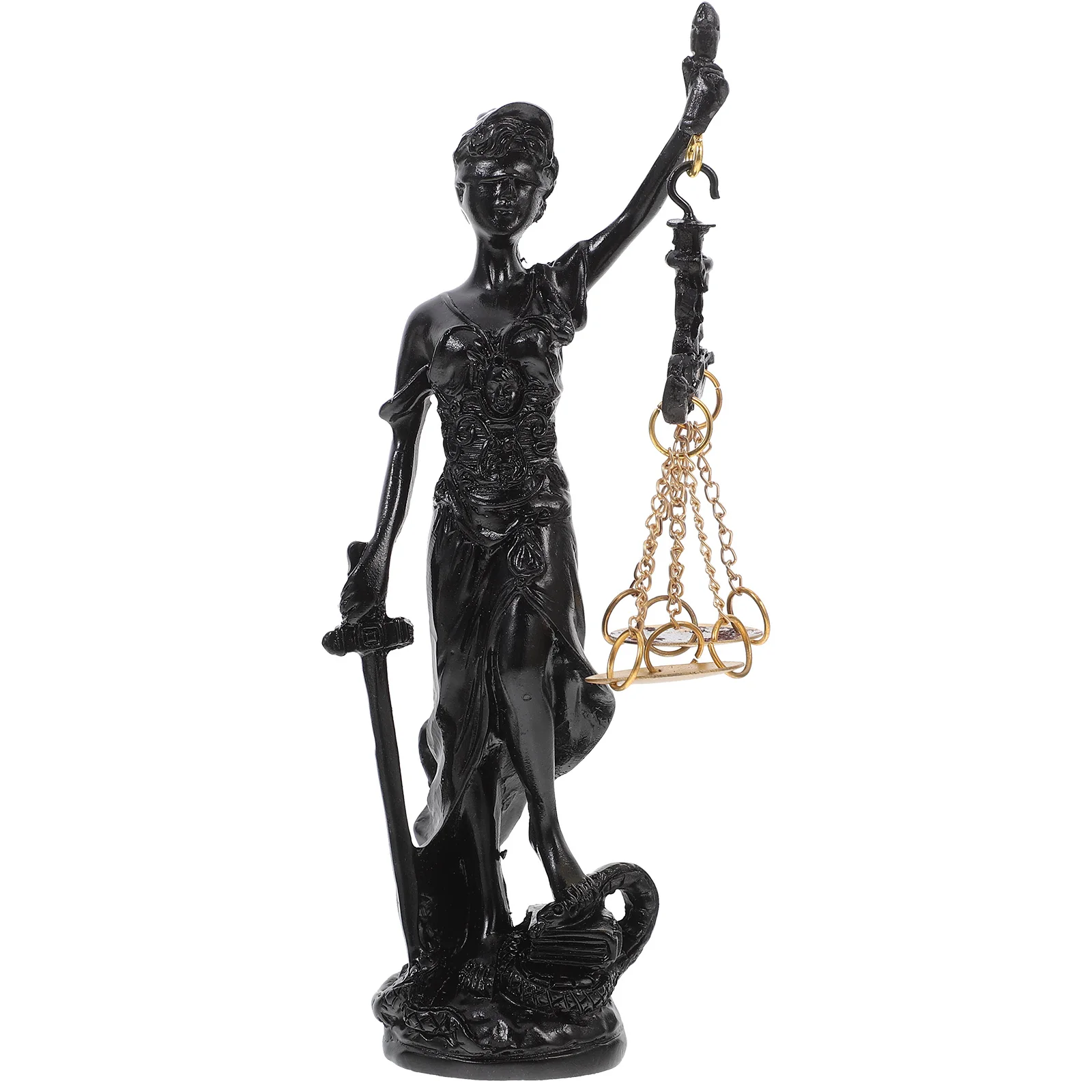 

Statue of Justice Fair Goddess Ornament Large Greek Bust Athena Resin Balance Scale Decor