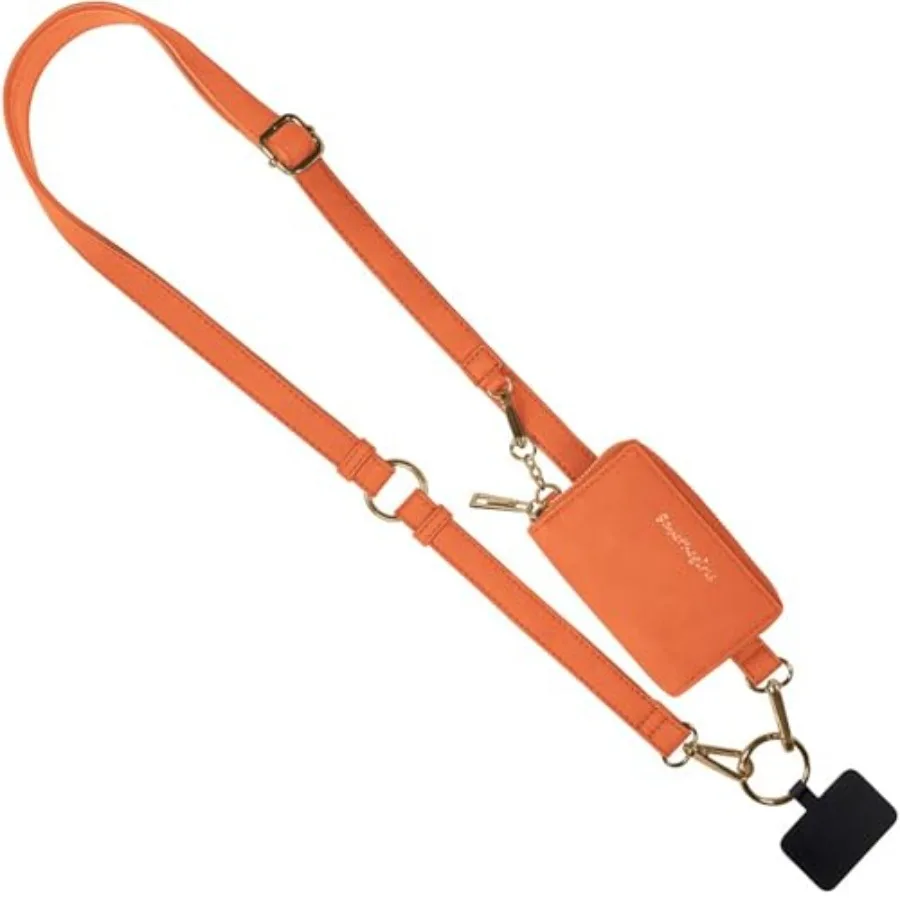 

Save the Girls Clip and Go Brushed Vegan Phone Lanyard - Crossbody Phone Case with Pouch Adjustable and Removable Strap
