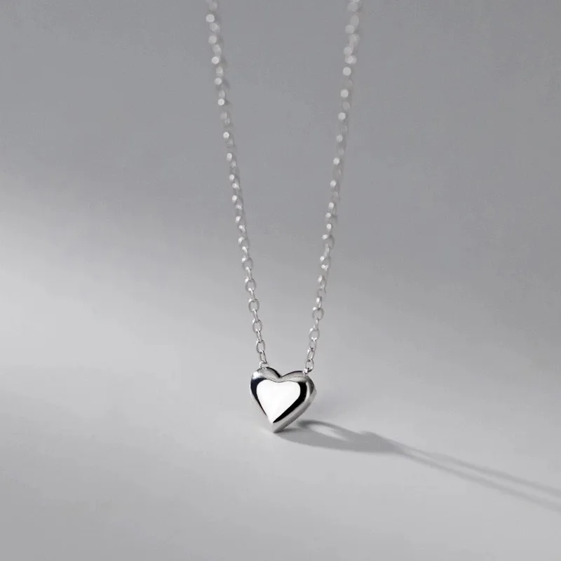 Peri\'sbox Exquisite Mini Small Heart Pendant Necklace for Women Anti-Tarnish 18K Gold Plated Clavicle Chain Minimalist Jewelry