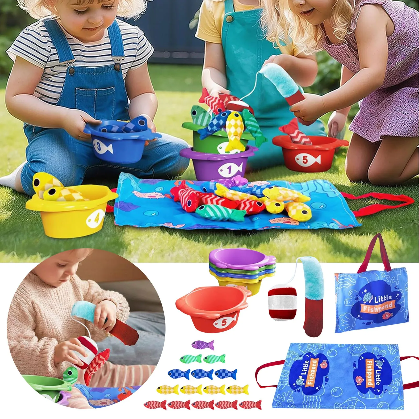 ألعاب 10 أشهر ألعاب مونتيسوري لعمر سنة واحدة صبي فتاة هدايا القماش لعبة الصيد للطفل 1 3 فرز تعلم ألعاب الأطفال 6 12