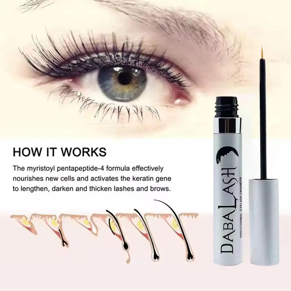 Dabalash 0.18oz 5.32ml cílios crescimento rápido essência fortalecedor lápis realce nutritivo sobrancelha iluminando soro maquiagem