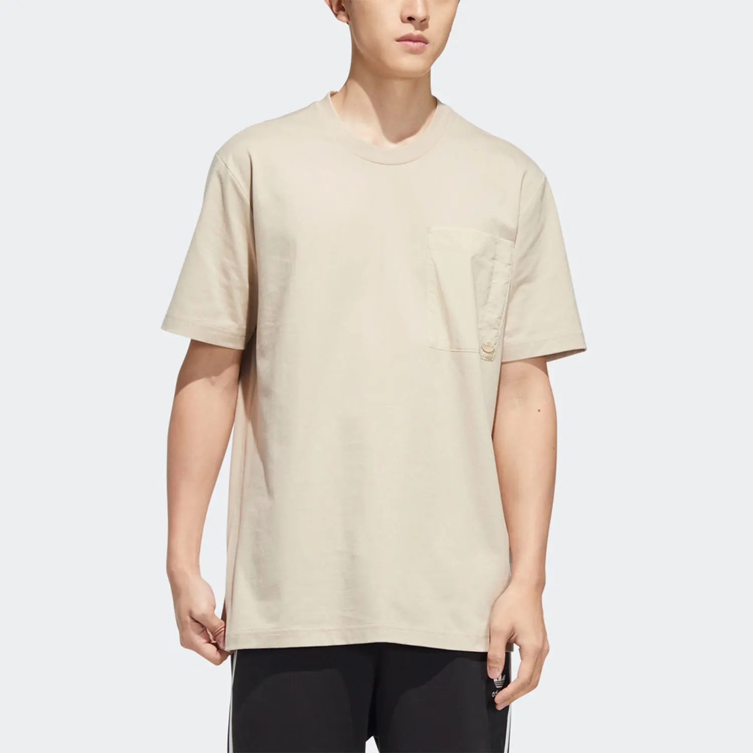 

Adidas Официальный подлинный дышащий мужской спортивный повседневный спортивный рукав с тремя полосками и круглым вырезом HM8010