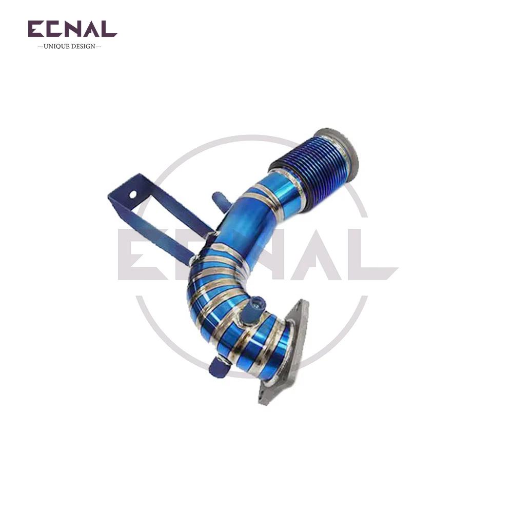 

Ecnal Exhaust Mid Pipe with OPF for Audi R8 V10 2020+ High Quality TC4 Titanium Alloy Sport Exhaust Middle Pipe System