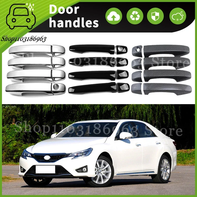 

For Toyota REIZ 2009-2015 Gloss Black Chrome Car Door Handle Cover Trim Styling Accessories Car Stickers Auto Accessories